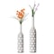 Uniquewise Decorative Contemporary Floor Vase White Carved Divot Bubble Design with Tall Neck, PK 2 QI004180.2 - alternate 1